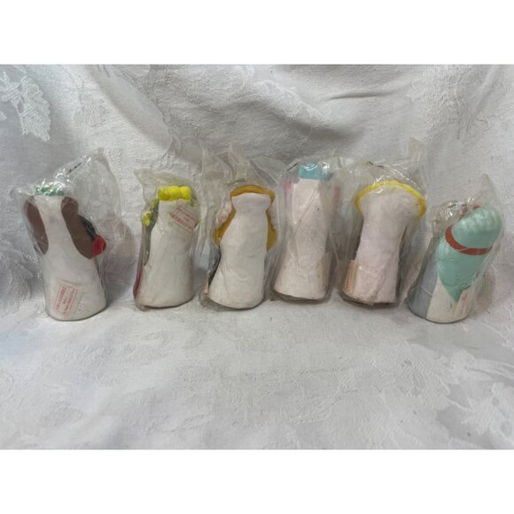 Set of 6 Chinese Opera Character Hand Painted Figurines Made in China Collectibl - Picture 5 of 11